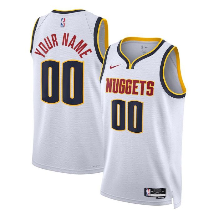 Denver Nuggets Unisex 2023 Swingman Custom Jersey White - Association Edition - Jersey Teams World