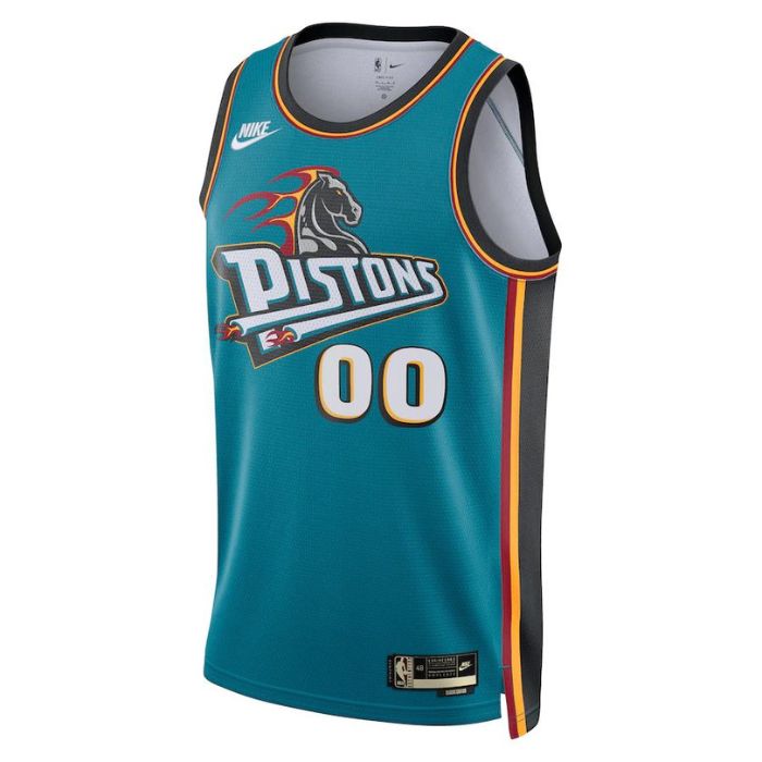 Detroit Pistons Unisex 2023 Custom Swingman Pro Custom Jersey - Classic Edition - Teal - Jersey Teams World