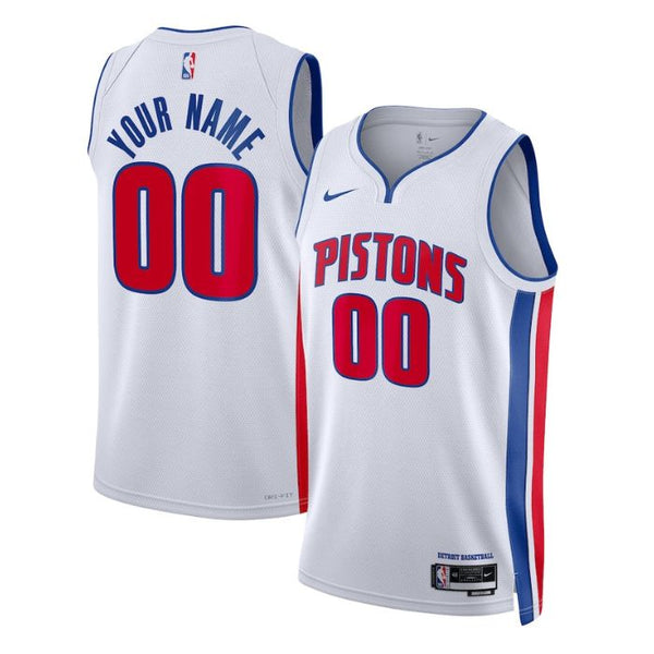 Detroit Pistons Unisex 2023 Swingman Customized Pro Jersey White - Association Edition - Jersey Teams World