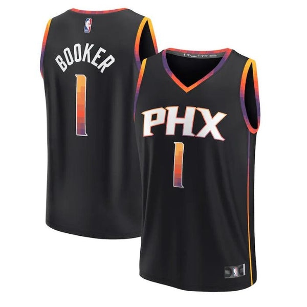 Devin Booker Phoenix Suns 2023 Fast Break Player Jersey Black - Statement Edition - Jersey Teams World