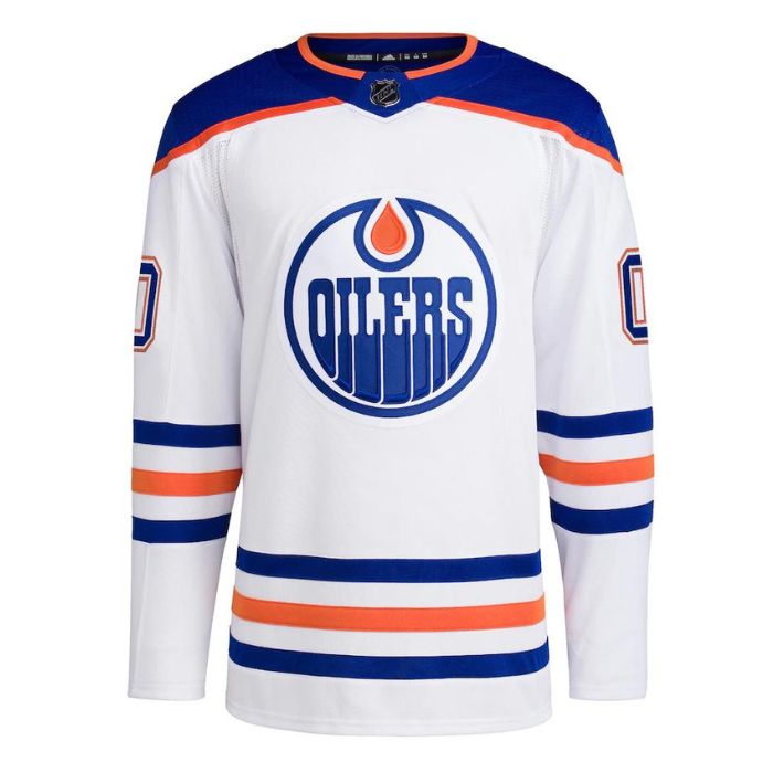 Edmonton Oilers Away Primegreen Unisex Pro Personalized Jersey - White - Jersey Teams World