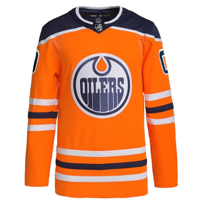 Edmonton Oilers Home Unisex Pro Personalized Jersey - Orange - Jersey Teams World