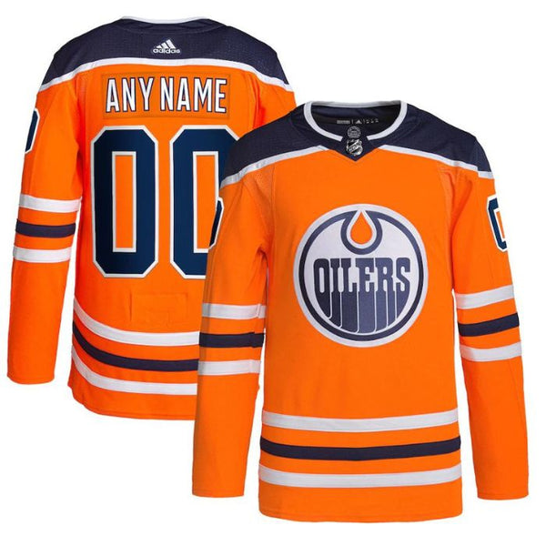 Edmonton Oilers Home Unisex Pro Personalized Jersey - Orange - Jersey Teams World
