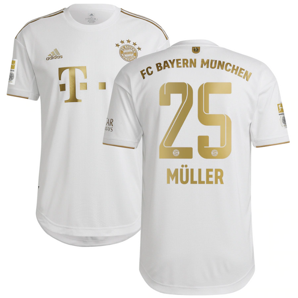 FC Bayern Munich Away Shirt 2022-23 with Müller 25 printing - - Jersey Teams World