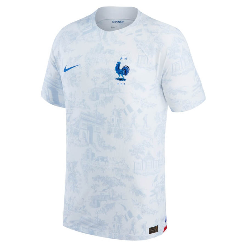 France National Team Away Match Shirt 2022  customized Jersey Unisex - White - Jersey Teams World