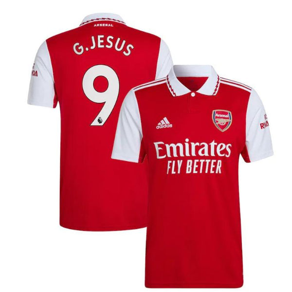 Gabriel Jesus Arsenal Unisex Shirt 2022/23 Home Player Jersey - Red - Jersey Teams World