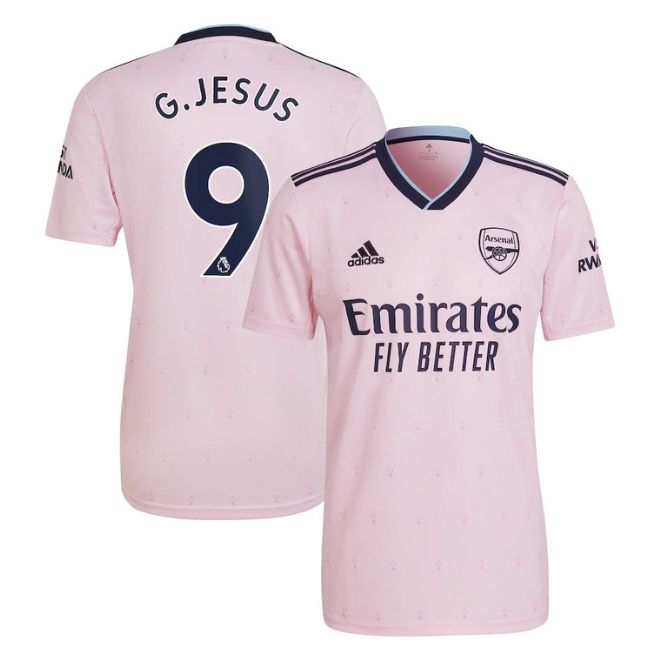 Gabriel Jesus Arsenal Unisex Shirt 2022/23 Third Player Jersey - Pink - Jersey Teams World