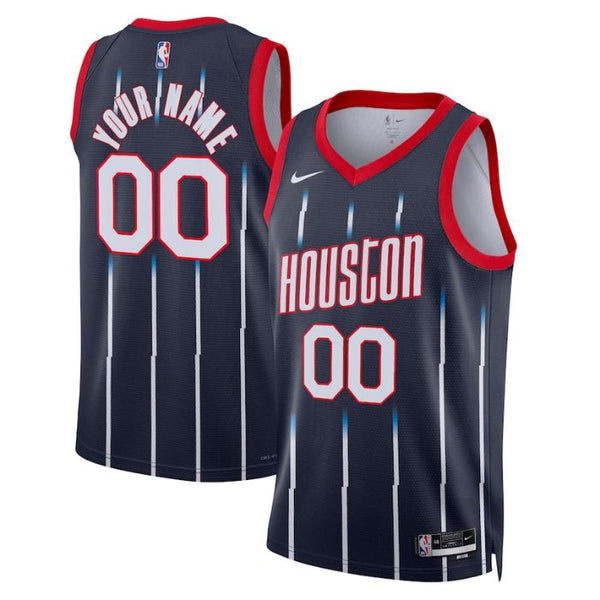 Houston Rockets Unisex 2023 Swingman Custom Jersey - City Edition - Navy - Jersey Teams World
