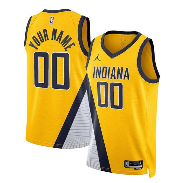 Indiana Pacers Unisex 2023 Swingman Custom Jersey - Statement Edition - Yellow - Jersey Teams World