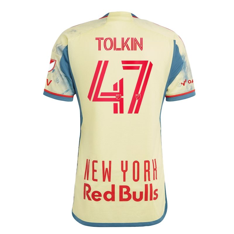 John Tolkin New York Red Bulls  Unisex Shirt 2023/24 Player Jersey - Yellow - Jersey Teams World