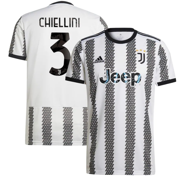 Juventus Home Shirt 2022-23 -  Jersey Chiellini 3 printing - Jersey Teams World