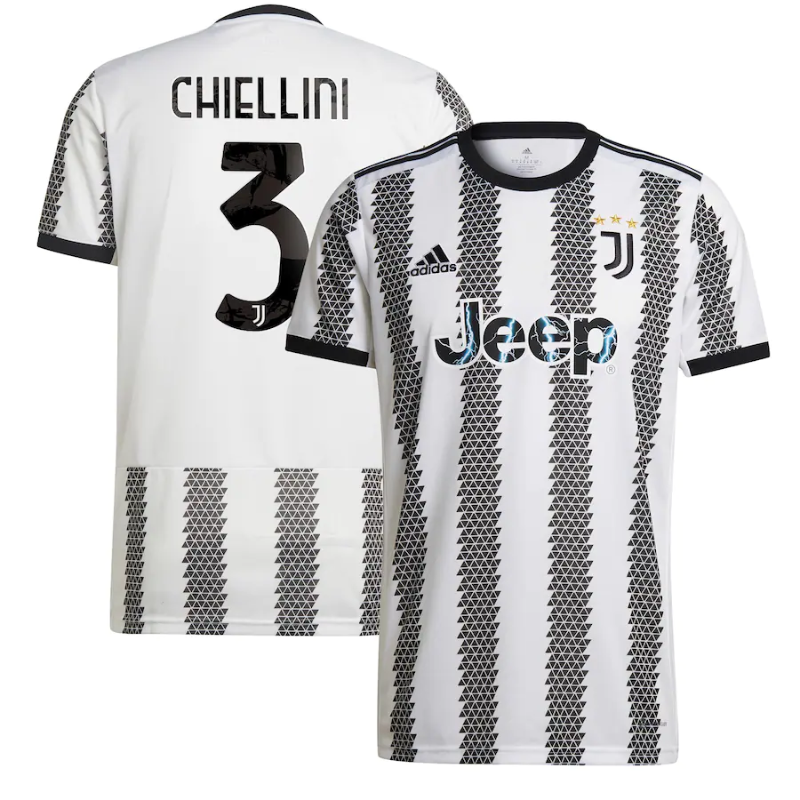 Juventus Home Shirt 2022-23 -  Jersey Chiellini 3 printing - Jersey Teams World