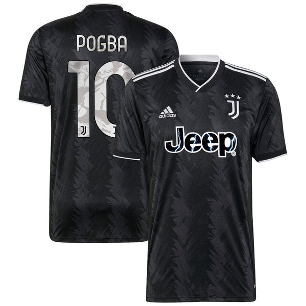 Juventus Away jerseys 2022-2023 with Player Pogba 10 printing Unisex - Black - Jersey Teams World