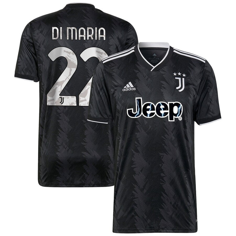 Juventus Away jerseys 2022-2023 with Player Di Maria 22 printing Unisex - Black - Jersey Teams World
