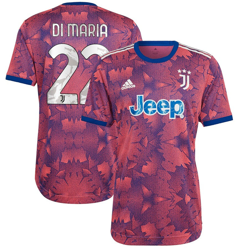 Juventus Third jerseys 2022-2023 with Player Di Maria 22 printing Unisex - Pink - Jersey Teams World
