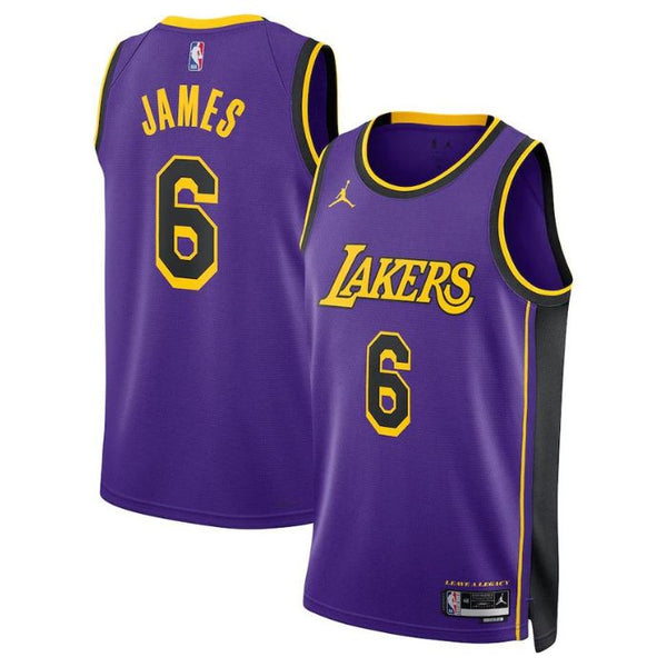 LeBron James Los Angeles Lakers 2023 Statement Edition Swingman Jersey - Purple - Jersey Teams World