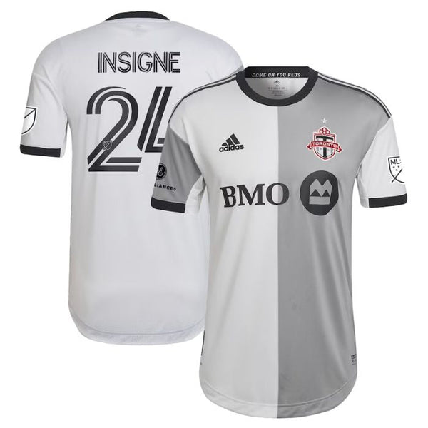 Lorenzo Insigne Toronto FC  2022 Secondary Player Jersey - White/Gray - Jersey Teams World