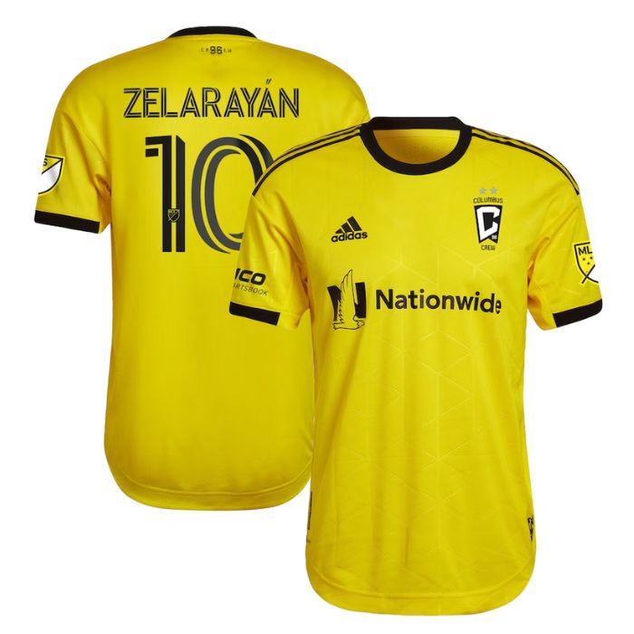 Lucas Zelarayan Columbus Crew 2022 Gold Standard Kit Player Jersey - Yellow - Jersey Teams World