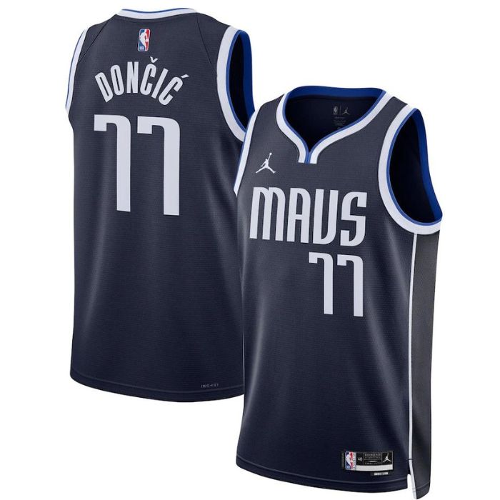 Luka Doncic Dallas Mavericks Unisex 2023 Statement Edition Swingman Pro Jersey - Navy - Jersey Teams World