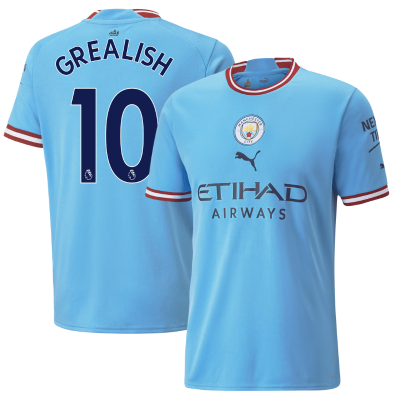 Manchester City Home Unisex Jersey 2023 With GREALISH 10 - Jersey Teams World