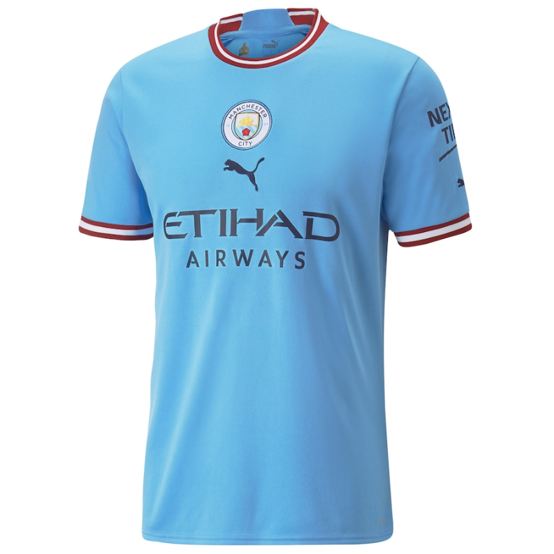 Manchester City Home Shirt   2022-23 with Haaland 9 printing Unisex Jersey - Jersey Teams World