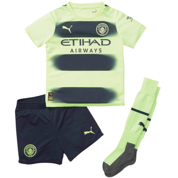 Manchester City Third Shirt   2022-23 Custom Unisex Jersey For Kids - Jersey Teams World