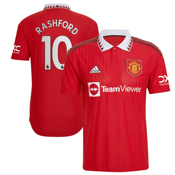 Manchester United Home Shirt   2022-23 with Rashford 10 printing - Red - Jersey Teams World