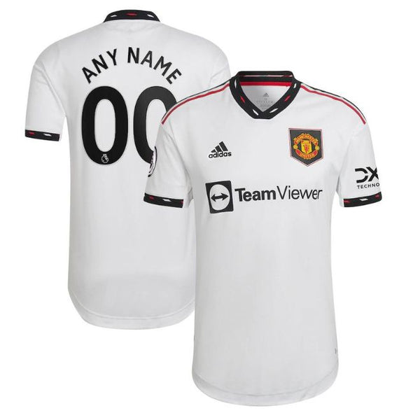 Manchester United Unisex Shirt 2022/23 Away Custom Jersey - White - Jersey Teams World
