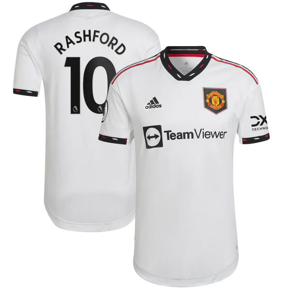 Marcus Rashford Manchester United 2022/23 Away Player Unisex Jersey - White - Jersey Teams World