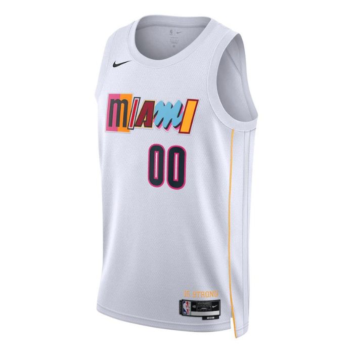 Miami Heat Unisex 2023 Swingman Custom Pro Official Jersey - City Edition - White - Jersey Teams World