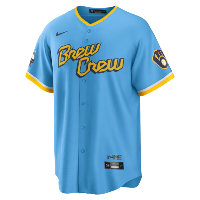 Milwaukee Brewers Powder Team 2022 Custom Jersey Unisex Pro Official Blue - Jersey Teams World