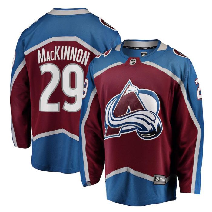 Nathan MacKinnon Colorado Avalanche Team Breakaway Unisex Player Jersey - Burgundy - Jersey Teams World