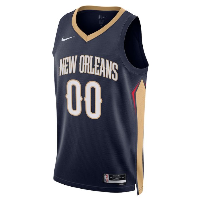 New Orleans Pelicans Unisex 2023 Swingman Custom Jersey Navy - Icon Edition - Jersey Teams World