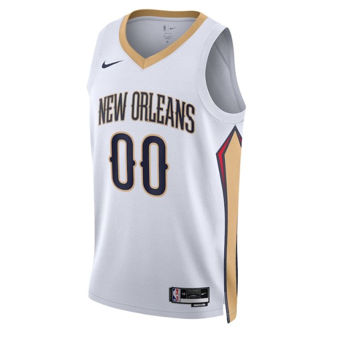 New Orleans Pelicans Unisex 2023 Swingman Custom Jersey White - Association Edition - Jersey Teams World
