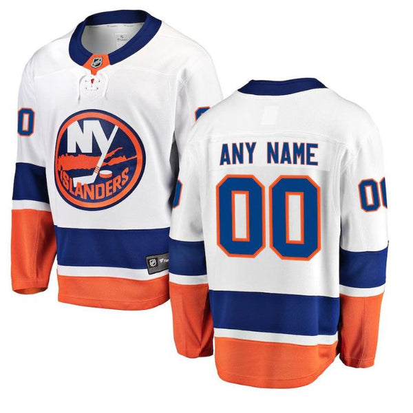 New York Islanders Away Breakaway Personalized Pro Jersey - White - Jersey Teams World
