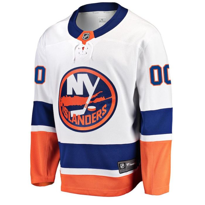 New York Islanders Away Breakaway Personalized Pro Jersey - White - Jersey Teams World