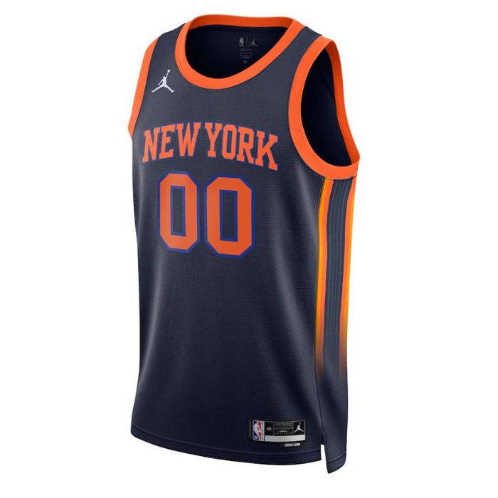 New York Knicks Unisex 2023 Swingman Custom Jersey - Statement Edition - Navy - Jersey Teams World