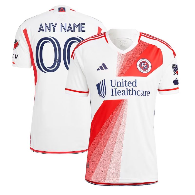 New England Revolution  Unisex Shirt 2023/24 Custom Jersey - White - Jersey Teams World