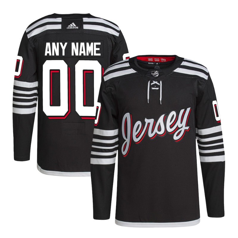 New Jersey Devils Team 2022 Custom Jersey Pro Official- Black - Jersey Teams World