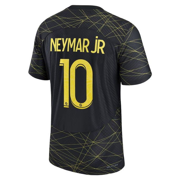 Neymar Jr. 10 Player Paris Saint-Germain Unisex Shirt 2022/23 Fourth Jersey - Black - Jersey Teams World