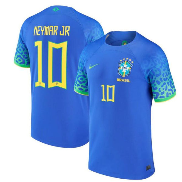 Neymar Jr. Brazil National Team Shirt 2022/23 Away Unisex Player Jersey - Blue - Jersey Teams World