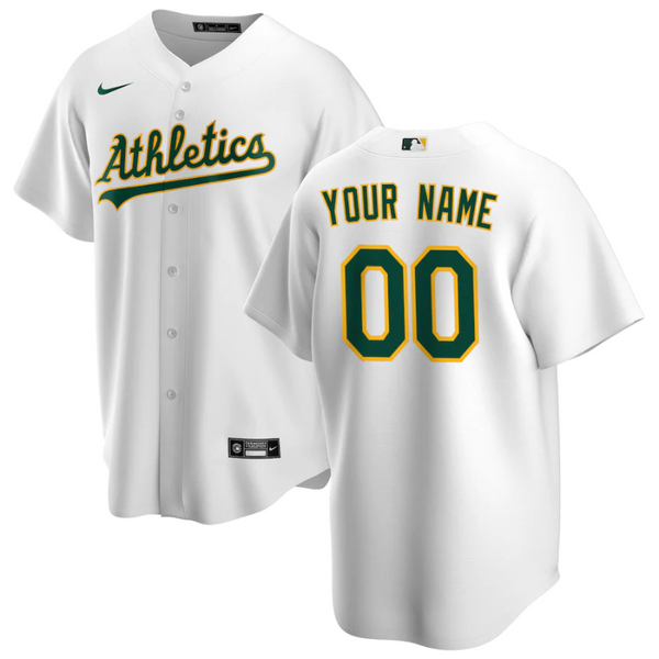 Oakland Athletics Team 2022 Home Custom Jersey Unisex Pro Official - White - Jersey Teams World