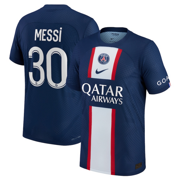 Paris Saint-Germain Home Vapor Match Shirt 2022-23 with Messi 30 printing - Jersey Teams World
