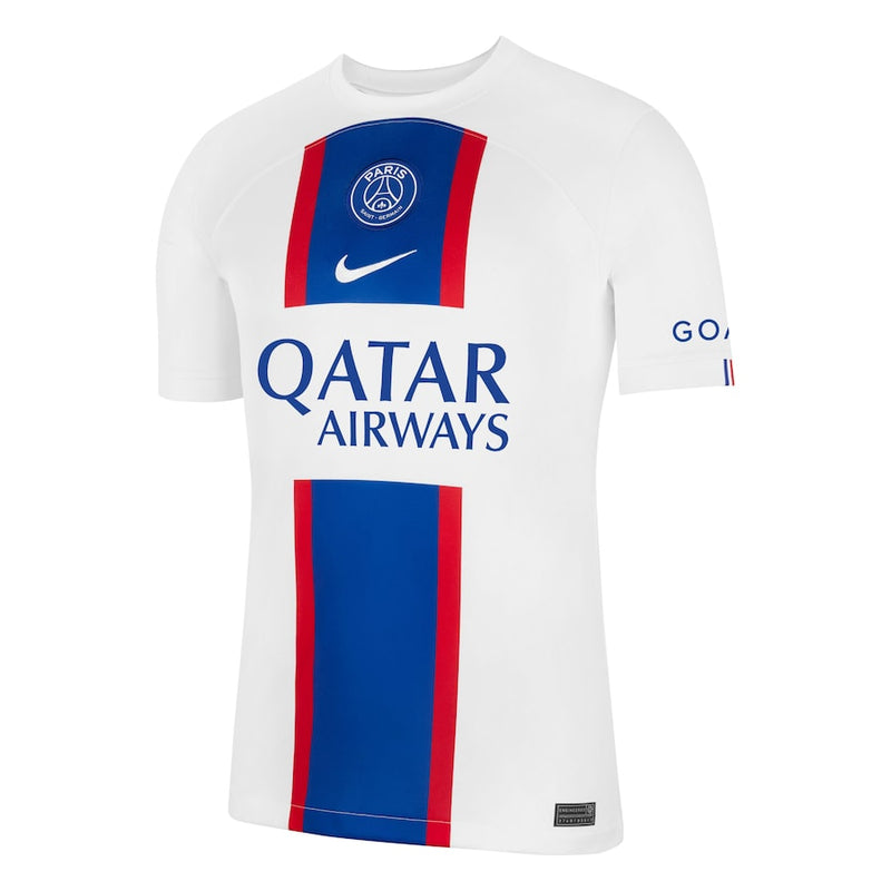 Paris Saint-Germain Third Stadium Shirt 2022-23 with Hakimi 2 printing Unisex - White - Jersey Teams World