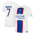 Paris Saint-Germain Third Stadium Shirt 2022-23 with Mbappé 7 printing Unisex - White - Jersey Teams World