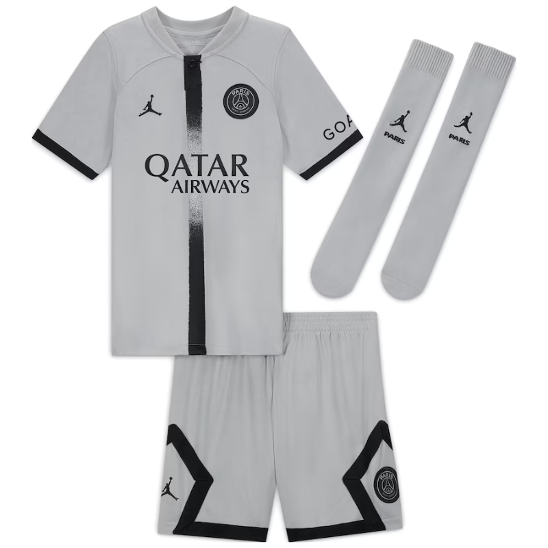 Paris Saint-Germain Away  2022-23 - Little Kids with Messi 30 printing - Jersey Teams World