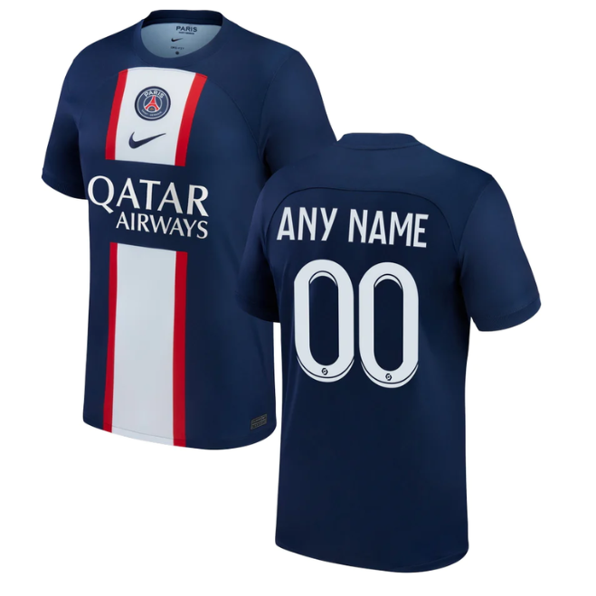 Paris Saint-Germain Home Unisex Shirt 2022-23 Custom Jersey - Blue - Jersey Teams World