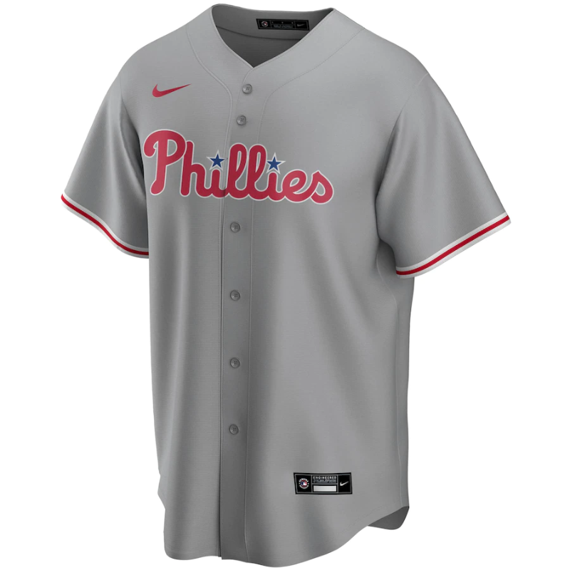 Philadelphia Phillies Team 2022 Gray Road Team Custom Jersey Unisex Pro Official - Jersey Teams World