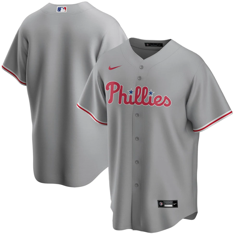 Philadelphia Phillies Team 2022 Gray Road Team Custom Jersey Unisex Pro Official - Jersey Teams World