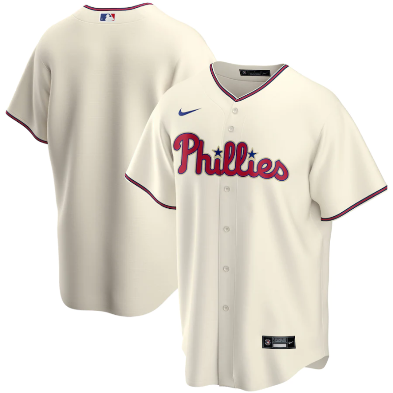 Philadelphia Phillies Cream Team 2022 Alternate Custom Jersey Unisex Pro Official - Jersey Teams World